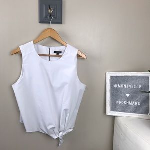 Cupio Large White Sleeveless Crop Top